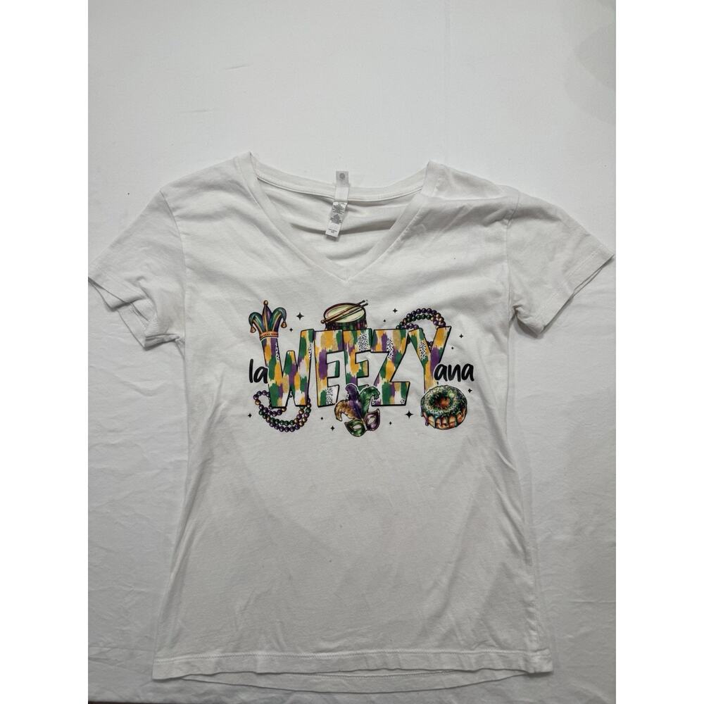 La Weezy Ana‎ Louisiana Mardi Gras Souvenir Cute Ladies' Crewneck T-Shirt